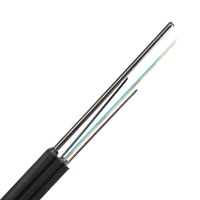 Kabel Drop Fiber Optik Koaksial Udara/Duct Indoor Outdoor 1 2 4 Core FRP G657A1 A2 G652D FTTH