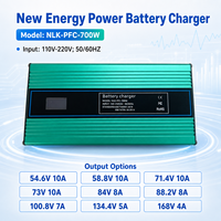 Chargeur de batterie nouvelle énergie 168V 4A 700W avec entrée CA 110V à 220V 50Hz 60Hz