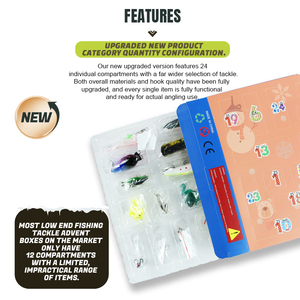 Kit de leurres de pêche Selco, boîte cadeau pour la pêche en eau douce aux prédateurs - Product Image 3