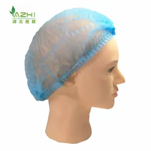 Disposable Medical Staple Cap Disposable Elastic Non Woven Medical Bouffant Cap Nurse Bouffant Head Cover