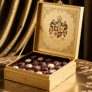 Boîte cadeau de chocolats de luxe |   Boîte en carton personnalisée avec logo pour bonbons et friandises - Product Image 1