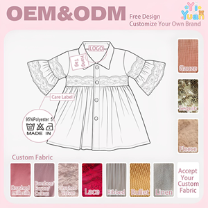 Manteau léger vintage à imprimé rose pour bébé <span class=keywords><strong>fille</strong></span>, avec revers, boutons sur le devant, bordure en dentelle et manches évasées cloche, motif floral foncé pour tout-petits - Product Image 2
