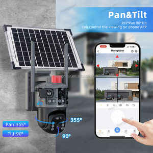 Telecamera di Sorveglianza IP CCTV Wireless a Energia Solare Hongnaer, Telecamera di Sicurezza Esterna Dual Lens 8MP 4K con Scheda SIM 4G e Energia Solare - Product Image 4