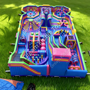 Château de saut gonflable extérieur Parc de trampoline Terrain de jeux gonflable Parcours d'obstacles Parc d'aventure à thème gonflable - Product Image 2