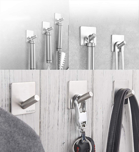 Ganci da Parete Autoadesivi in Acciaio Inossidabile Antiruggine HF, Organizzatori Singoli Resistenti per Abbigliamento - Product Image 6