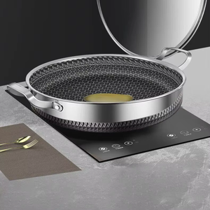 Wok in Acciaio Inossidabile SUS316 a Doppio Strato a Nido d'Ape, Padella per Cucina Sana di Grado Medicale - Product Image 5