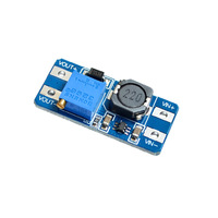 Modul Daya DC-DC Adjustable Input Tegangan Lebar 2/24V ke 5/9/12/28V, Papan Booster MT3608 2A Baru