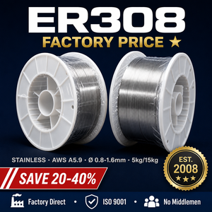 Filo in Acciaio Inossidabile ER308 ER308L <span class=keywords><strong>0</strong></span>.8mm 1.2mm 15kg AWS A5.9 Filo Solido per Saldatura MIG in Acciaio Inox Produttore Cinese - Product Image 1
