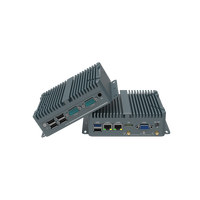 Ordinateur compact sans ventilateur, double LAN, 2 ports COM, USB, HD, VGA pour équipement d'armoire de commande, compatible Windows et Linux, ordinateur industriel