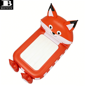 Cama de Viaje Inflable Portátil con Forma de Zorro para Niños Pequeños, Colchón de Aire Aterciopelado para Niños, <span class=keywords><strong>Mueble</strong></span> de Piso Resistente para el Hogar, Campamentos y Pijamadas - Product Image 6