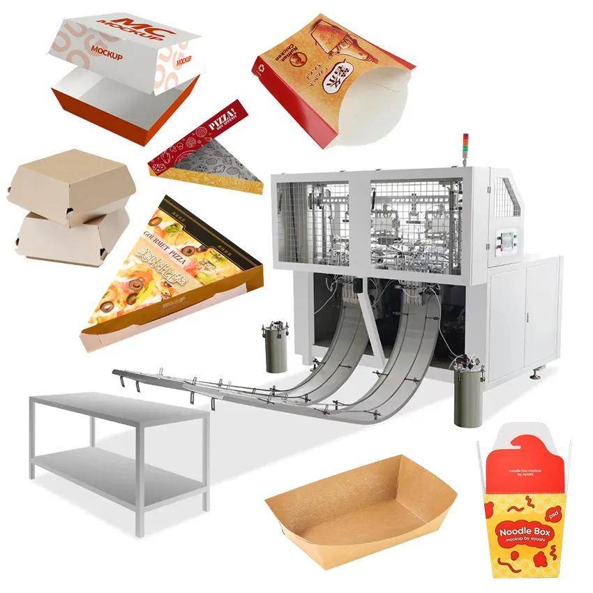 Industrial Automatic Carton Paper Food Tray Making Machine Pizza Cake Box Forming Making Machine