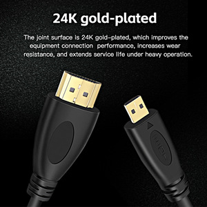 Câble Micro HDMI vers HDMI 1,5 m 10 m, fil en alliage plaqué or pour connexion caméra-ordinateur - Product Image 5