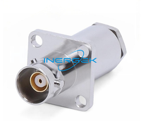Connecteur triaxial BNC INERGYK TRB-KF4A, impédance 50 ohms, bride à 4 trous pour câble TRC50-2, connecteur BJ77