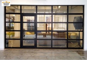 Puerta de <span class=keywords><strong>Garaje</strong></span> de Vidrio Templado con Marco de Aluminio, Puerta Peatonal Adicional, Seccional, Deslizante, Ascendente y Descendente, Aislamiento Térmico para Villa - Product Image 3