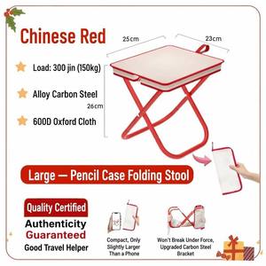 Tabouret pliant portable pour festivals <span class=keywords><strong>de</strong></span> musique et voyages en train à grande vitesse – Tissu Oxford et acier à haute teneur en carbone - Product Image 6