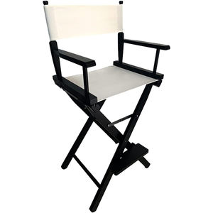 Beech Folding <strong>Chair</strong> Portable <strong>Director</strong> <strong>Chair</strong> Canvas Seat and Backrest 100KG Load-Bearing Non-Slip Foot Pad Easy to Carry Hand - Product Image 3