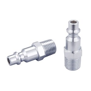 1/4 Npt Air Compressor Connector Brass Male <b>Threaded</b> Pneumatic <b>Tool</b> Accessory With Clip - Product Image 3