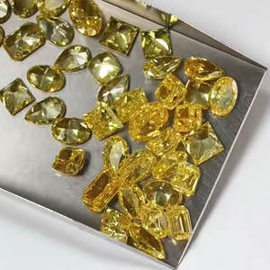Diamants en vrac <span class=keywords><strong>Huacan</strong></span>, taille émeraude, HPHT CVD, taille Melee, VS1 VVS1, jaune vif fantaisie, cultivés en laboratoire, certifiés IGI, excellente taille - Product Image 4