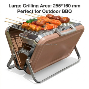 Barbecue portable <span class=keywords><strong>en</strong></span> acier inoxydable de qualité supérieure, mini grill au charbon de <span class=keywords><strong>bois</strong></span> <span class=keywords><strong>pour</strong></span> le camping, la <span class=keywords><strong>terrasse</strong></span>, les fêtes <span class=keywords><strong>en</strong></span> plein air - Product Image 5