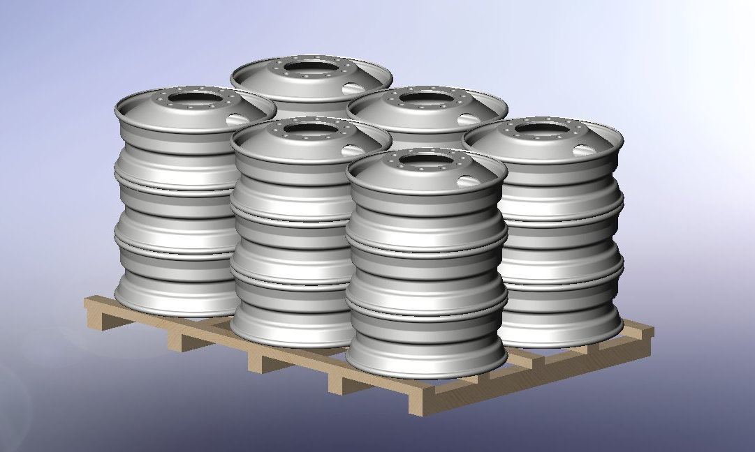 アルミ合金製トラックホイール22.5x9.00、スチール製トラックホイール