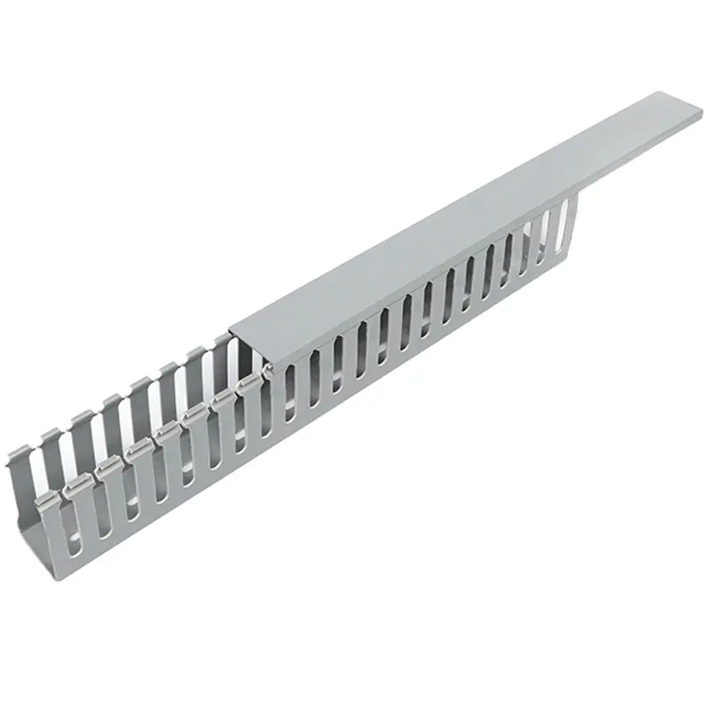 Elektrische Pvc Geïsoleerde Non-Split Plastic 94V-0 Vlamvertragende Kabel Trunking Rail Trunking Gesloten Slot Bedradingskokers