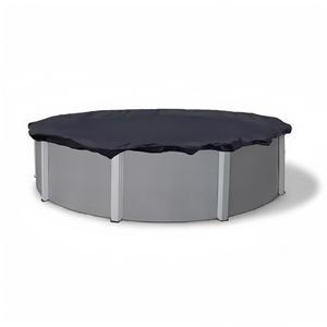 Cubierta <span class=keywords><strong>Redonda</strong></span> de 10' para <span class=keywords><strong>Piscina</strong></span> y Jacuzzi, para Piscinas Elevadas, Tela Oxford Negra, Impermeable, Resistente a los Rayos UV, Portátil - Product Image 3