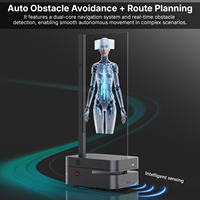 Affichage numérique mobile transparent à écran tactile OLED AI 1920x1080 pour la publicité et la signalisation aéroportuaire