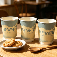 Gobelet à café jetable en papier à double paroi de 8 oz, 12 oz, 16 oz avec couvercle, emballage isotherme pour boissons chaudes, vente en gros pour les cafés