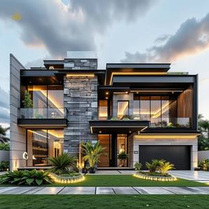 Service de rendu 3D de conception écologique de maison entière pour la conception <span class=keywords><strong>d</strong></span>'intérieur, l'architecture, les villas, la construction, effet agréable - Product Image 4