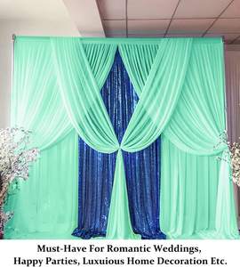 고품질 우아한 직물 쉬폰 교회 배경 커튼 장식 파티 웨딩 배경 단계 장식 - Product Image 2