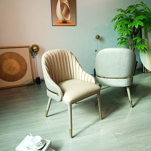 थोक होटल और रेस्तरां की कुर्सियों कैफे फर्नीचर लक्जरी आधुनिक डिजाइन सफेद चमड़े के असलबवाला भोजन कुर्सी - Product Image 4