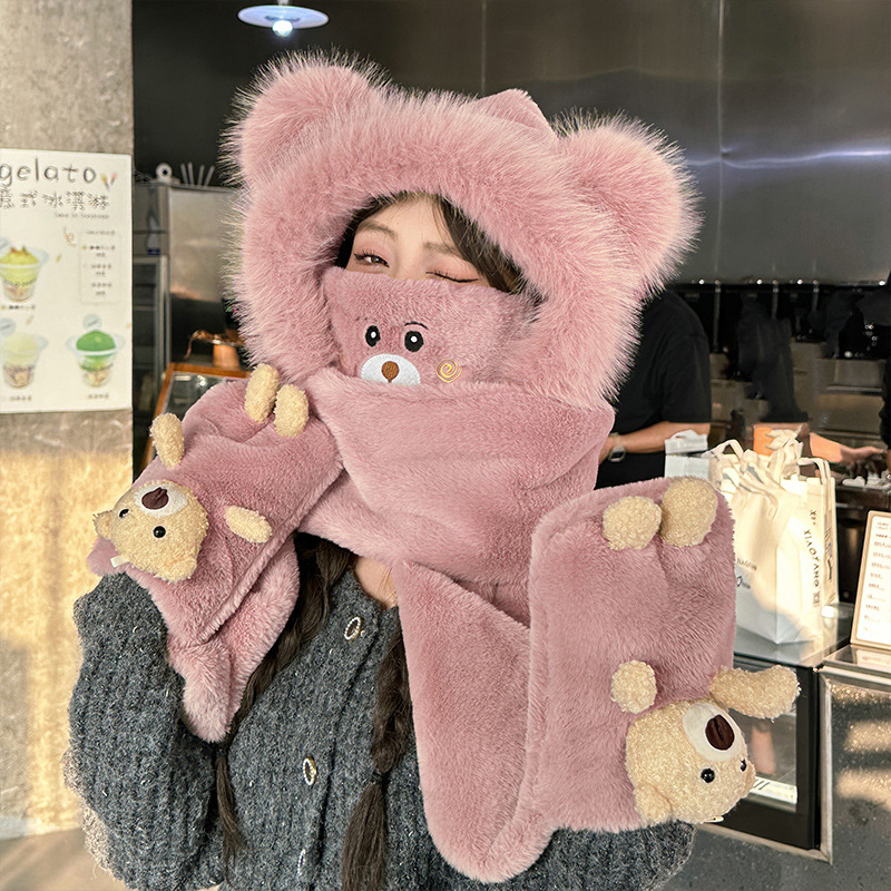 Mask style-leather pink