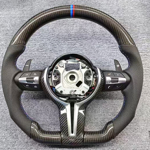 Volante personalizado de fibra de carbono real con franja M para <span class=keywords><strong>BMW</strong></span> F30 F32 F10 M2 M3 M4 M5 X5 X6, volantes de cuero de alto rendimiento. - Product Image 5