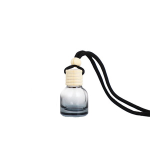 Stylish Clear Frosted Cylinder Hanging <b>Car</b> Scent Diffuser with Screw Cap Vehicle Fragrance Holder - Product Image 5