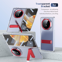 Accessoires pour smartphone transparents Étui de téléphone pour Honor Magic V5 V3 VS3 avec film en verre Support intégré Protection anti-chute