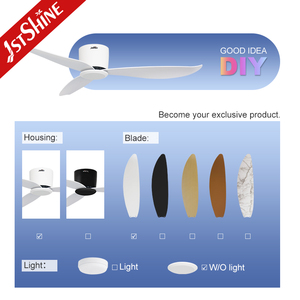 1stshine ventilateur de plafond profil bas économe en énergie ventilateur de plafond encastré avec télécommande - Product Image 4