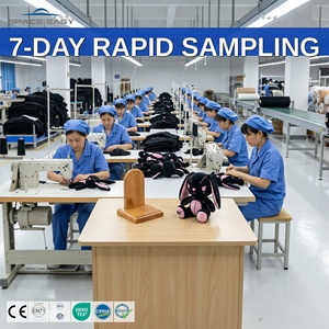 El Mejor Peluche de Conejo Gótico Negro y Rosa Personalizado Certificado, Animal de Peluche Oscuro y Adorable con Bordado de Corazón Roto, Fábrica OEM ODM - Product Image 3