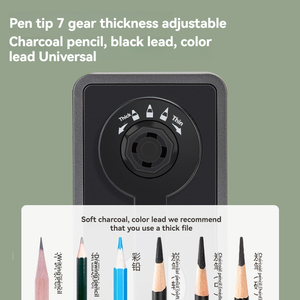 Temperino a Manovella Automatico Deli 71161 Nero, Regolabile a 7 Velocità, Set da 36 Pezzi <span class=keywords><strong>per</strong></span> Cartone, Ideale <span class=keywords><strong>per</strong></span> Studenti d'Arte - Product Image 3