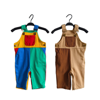 Vêtements pour enfants pour bébés printemps été garçons et filles bébé petits enfants bloc de couleur unie décontracté enfants bavoir pantalon