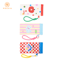 Pochette à lunettes imprimée de dessins animés mignons en gros, avec logo personnalisé, cordon détachable, sac pour lunettes de lecture pour enfants, cadeau pour magasin d'optique