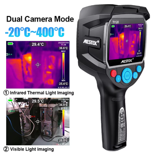 กล้องถ่ายภาพความร้อน TI120 -20~400C จอแสดงผลสี กล้องถ่ายภาพอินฟราเรดแบบคู่ แสงที่มองเห็นได้ กล้องถ่ายภาพอินฟราเรดแบบคู่ ติดตามอัตโนมัติ เครื่องวัดอุณหภูมิแบบ USB - Product Image 2