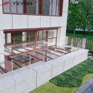 Puits de lumière contemporain étanche pour sous-sol, avec cadre en aluminium <span class=keywords><strong>et</strong></span> <span class=keywords><strong>couverture</strong></span> en verre trempé, idéal pour villa, chambre <span class=keywords><strong>et</strong></span> extérieur - Product Image 2