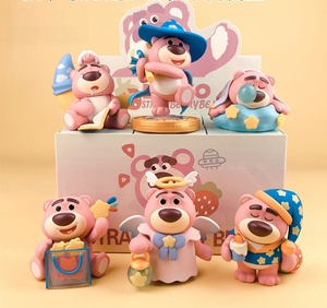 Niedliche PVC 1/60 Maßstab Mini Charakter Cartoon Bär Erdbeer Kuchen Blind <span class=keywords><strong>Box</strong></span> Sammler Modell Spielzeug Kuchen Dekoration Mystery Action - Product Image 4