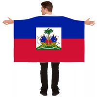 Cape patriotique à porter avec motif drapeau de la Martinique personnalisé pour adultes, idéale pour le carnaval et les événements sportifs