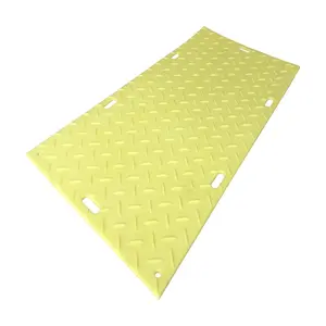 HDPE suelo protección mat negro precio barato de plástico usadas excavadora trackway 4x8 ft suelo esteras de protección para equipo pesado