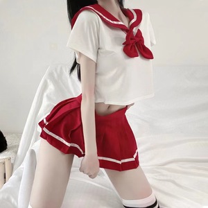 Japanese-style sexy internet celebrity style student lingerie with <b>bow</b>, JK uniform temptation, cute short skirt, preppy style. - Product Image 2