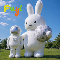 Mascotte animale gonflable de dessin animé de haute qualité pour l'extérieur avec éclairage LED