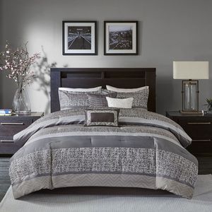 DB 7-Piece Jacquard <b>Comforter</b> <b>Set</b> Floral Solid Printed Woven Technique Soft Cotton King Super King Home Wedding Hospital - Product Image 2