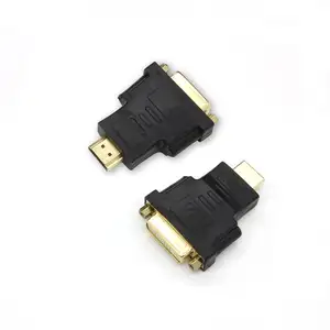 Diskon Besar Harga Murah Konektor Laki-laki HDMI Berlapis Emas Ke DVI 24 + 5 Perempuan Adaptor DVI Perempuan Ke HDMI Laki-laki