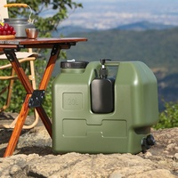 Contenedor de Almacenamiento de Agua de PE de Grado Alimenticio Libre de BPA, Bidón de Agua Portátil para Acampar al Aire Libre con Grifo, Jarra de Agua de Gran Capacidad de 3 a 25L